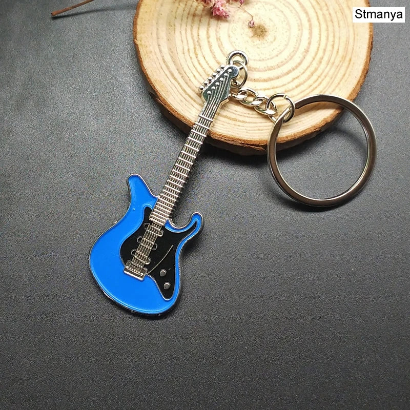 New Dice Key Chain Metal Personality Dice Poker Soccer Guitar Model Alloy Keychain Gift Car Key Ring 17045