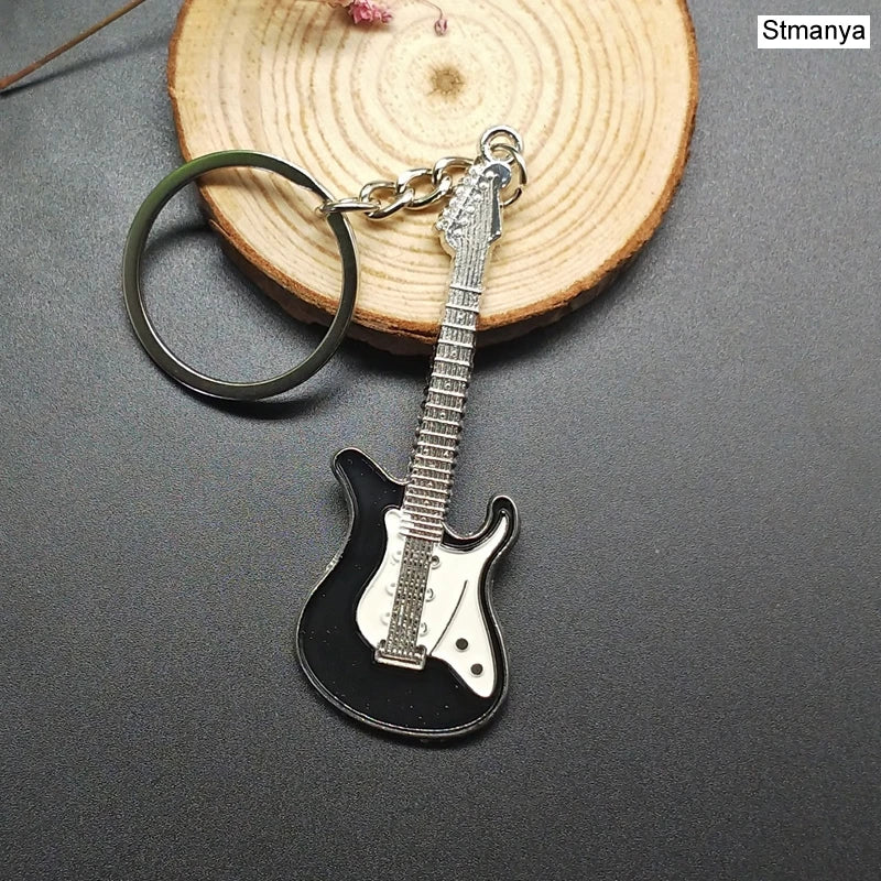 New Dice Key Chain Metal Personality Dice Poker Soccer Guitar Model Alloy Keychain Gift Car Key Ring 17045