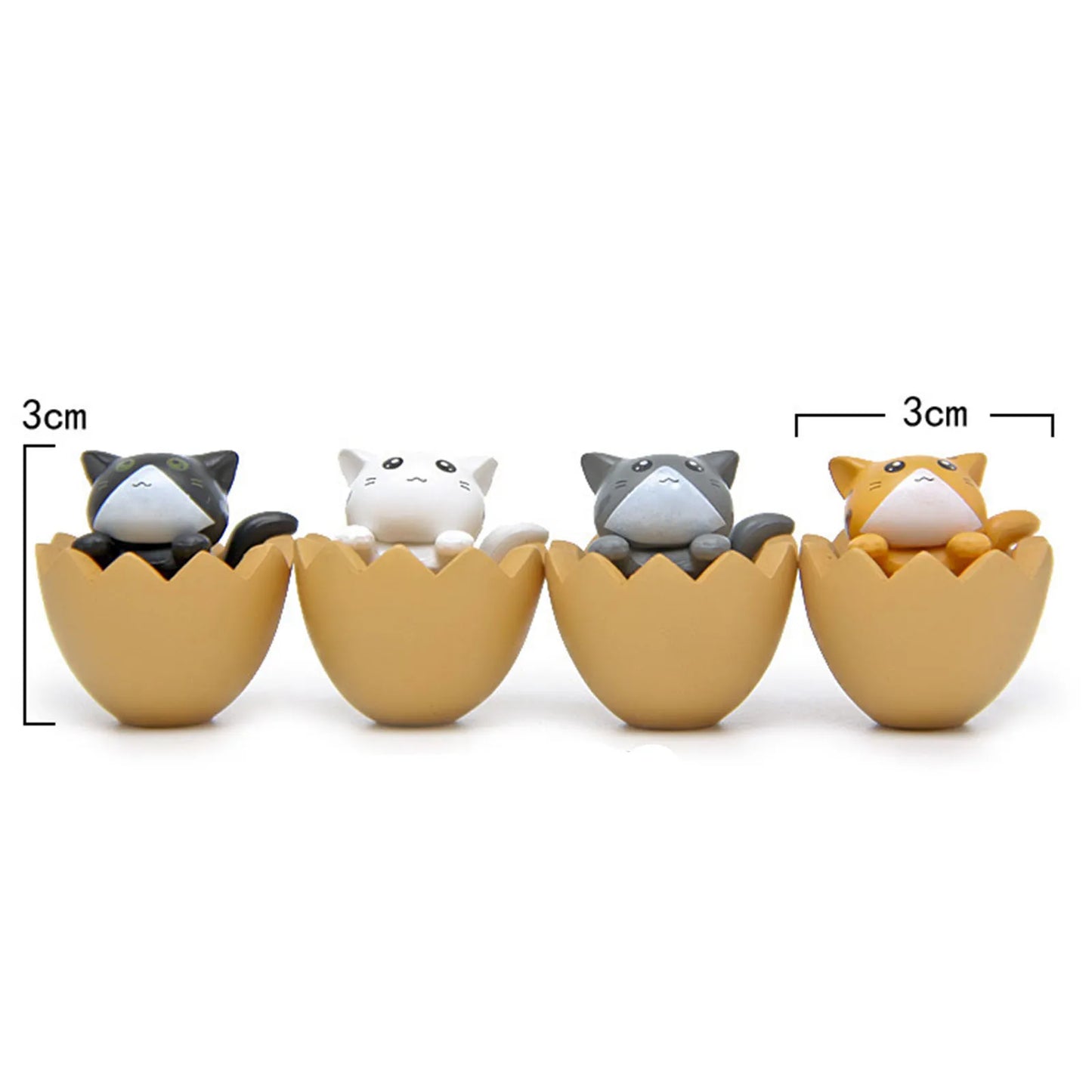 1 Piece Cute Cat Ornaments Bell Cat Animal Fairy Garden Figurines Accessories Home Decoration Desktop Model Birthday Gift