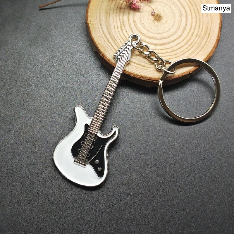 New Dice Key Chain Metal Personality Dice Poker Soccer Guitar Model Alloy Keychain Gift Car Key Ring 17045