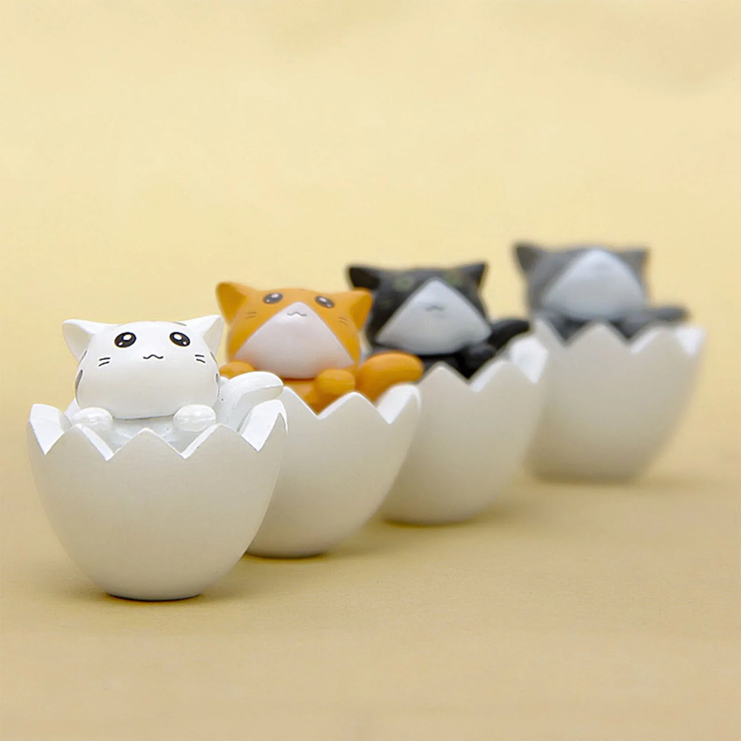 1 Piece Cute Cat Ornaments Bell Cat Animal Fairy Garden Figurines Accessories Home Decoration Desktop Model Birthday Gift