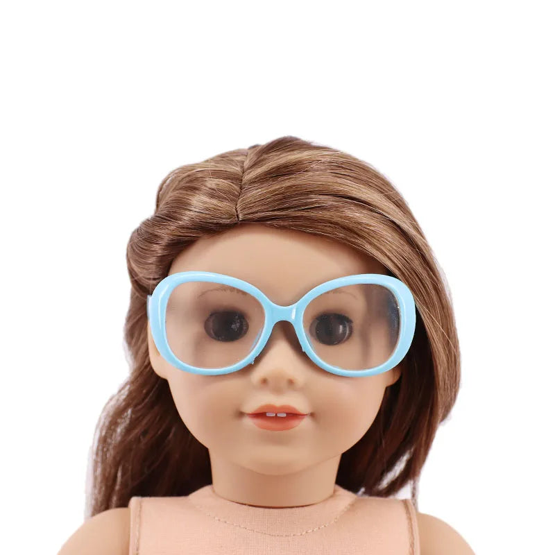 人形用服 メガネ 10色 人形アクセサリー 18インチ アメリカンドール用 ギフト&43cm 生まれの人形 赤ちゃん 女の子のおもちゃ