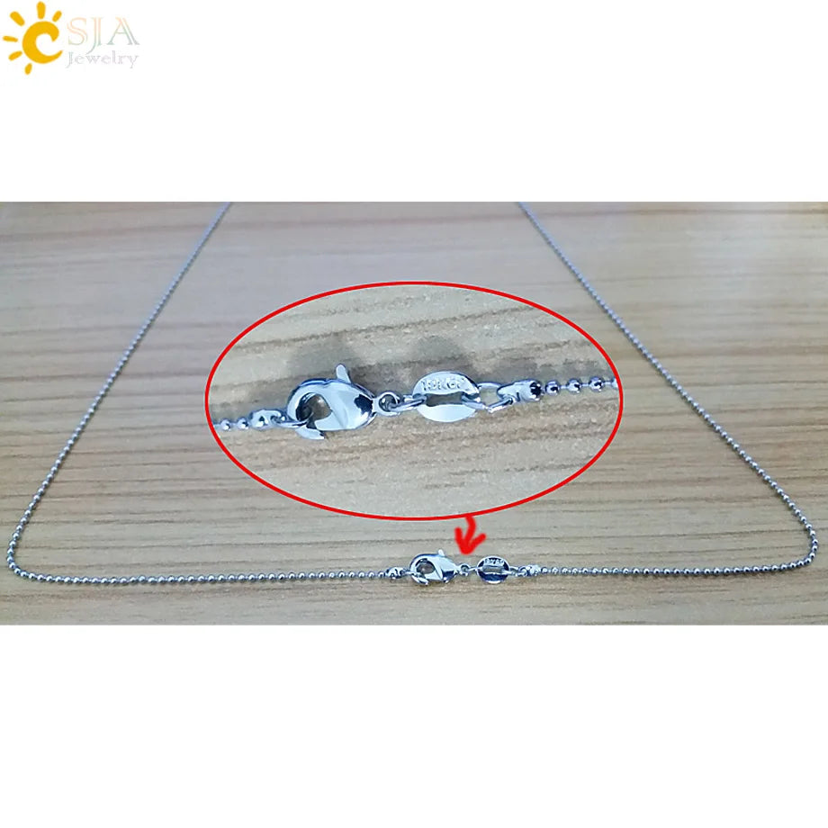 CSJA Hexagonal Bullet Crystal Necklaces Natural Gem Stone Quartz Necklace Pendant Chakra Amethysts Pink Quartz Lapis Lazuli G957