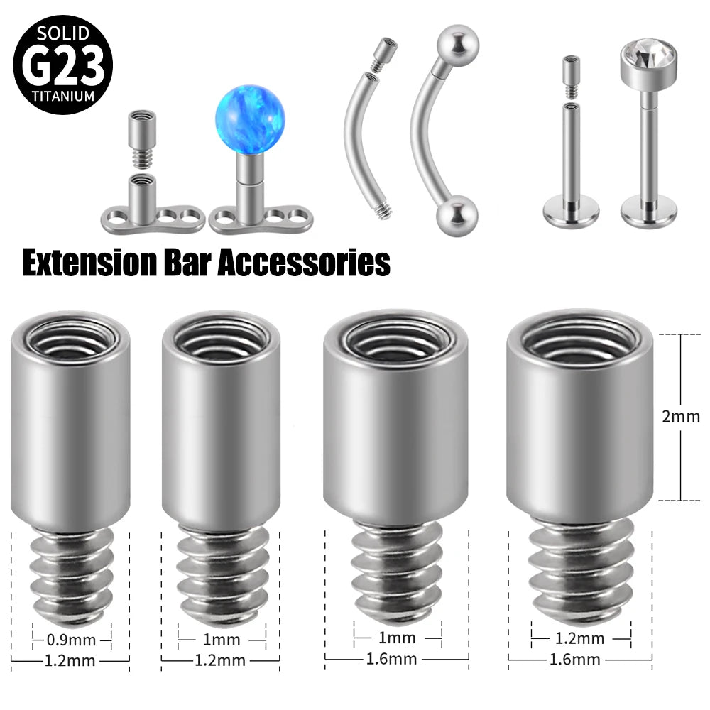 12pcs/Set Surgical Steel Silver Color Gold Plated Black Rainbow Ear Nose Eyebrow Labret Basic Piercing Jewelry Set 8mm