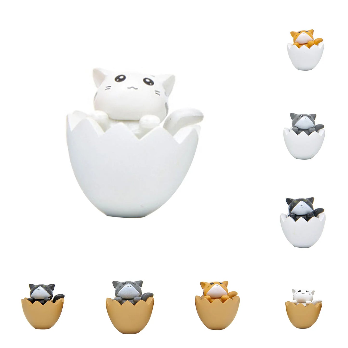 1 Piece Cute Cat Ornaments Bell Cat Animal Fairy Garden Figurines Accessories Home Decoration Desktop Model Birthday Gift