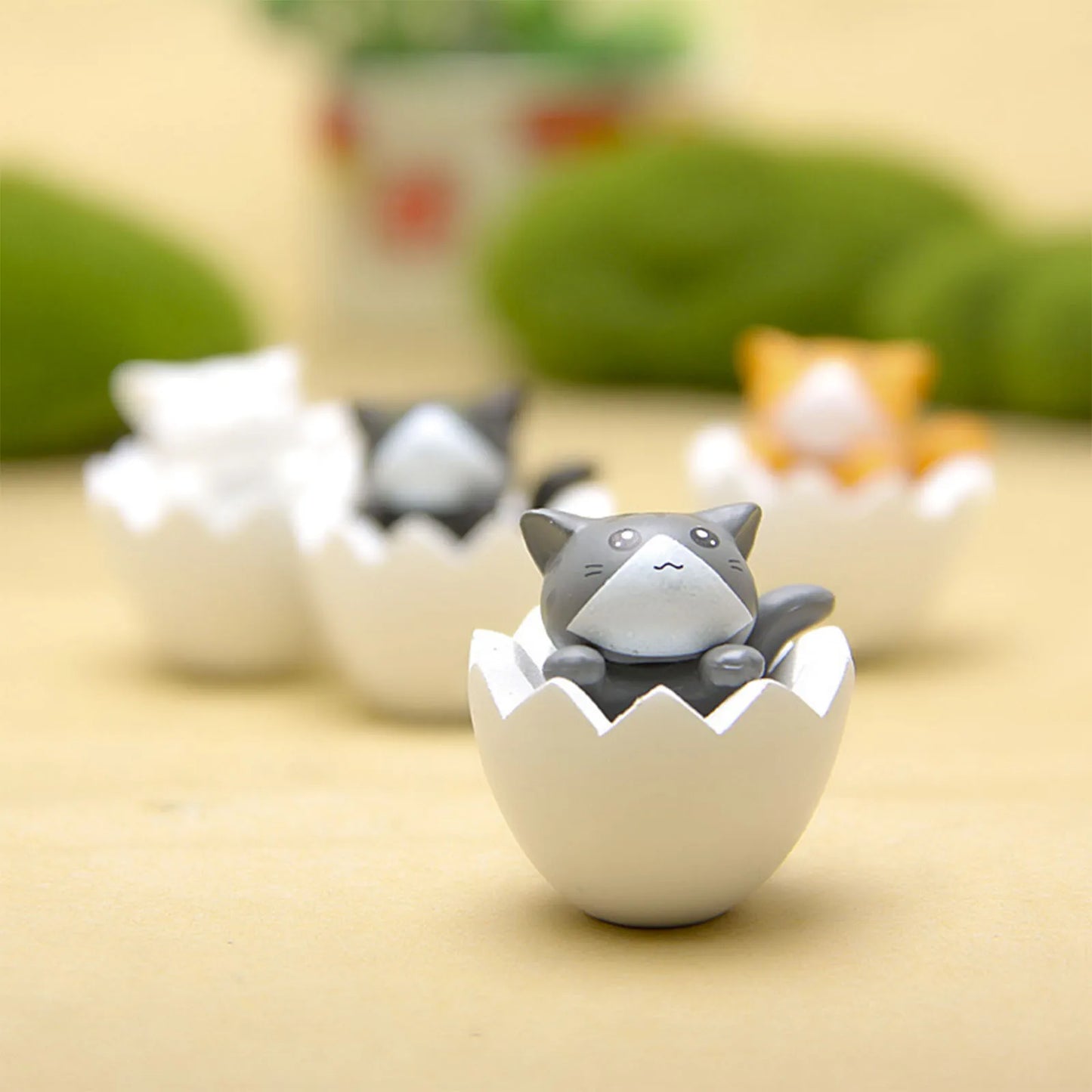 1 Piece Cute Cat Ornaments Bell Cat Animal Fairy Garden Figurines Accessories Home Decoration Desktop Model Birthday Gift