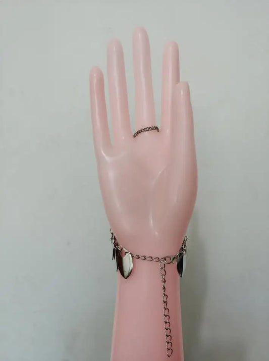 ファッションスタイル WRHA02 レディース シルバーメッキチェーン シルバー フィッシュスケール ハンドチェーン ジュエリー