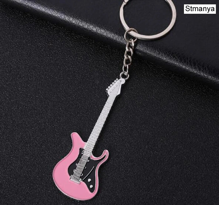 New Dice Key Chain Metal Personality Dice Poker Soccer Guitar Model Alloy Keychain Gift Car Key Ring 17045