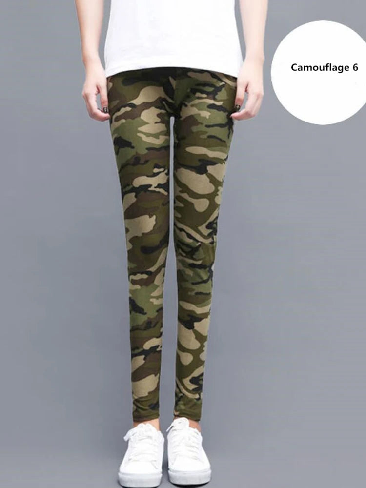 Women Fashion Camouflage Leggings Sexy Print Femme Push Up Pants Casual Camo Sport Workout Fitness Legging