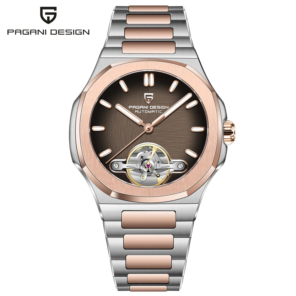 PAGANI DESIGN Tourbillon Men's Watches Mechanical Wristwatches Luxury Automatic Watch Man Luminous AR Sapphire Mirror Men Gift