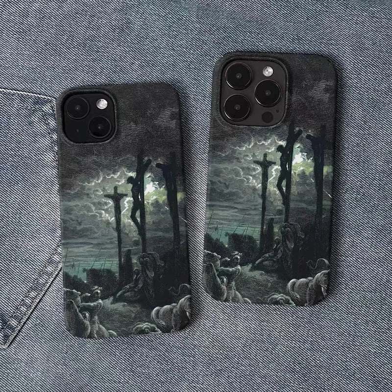 Ins 韓国製 ダーククロス スマホケース iPhone 17 Air 16E 15 14 Plus 13 12 Mini 11 Pro Max 12 Pro バックカバー XS XR SE ケース