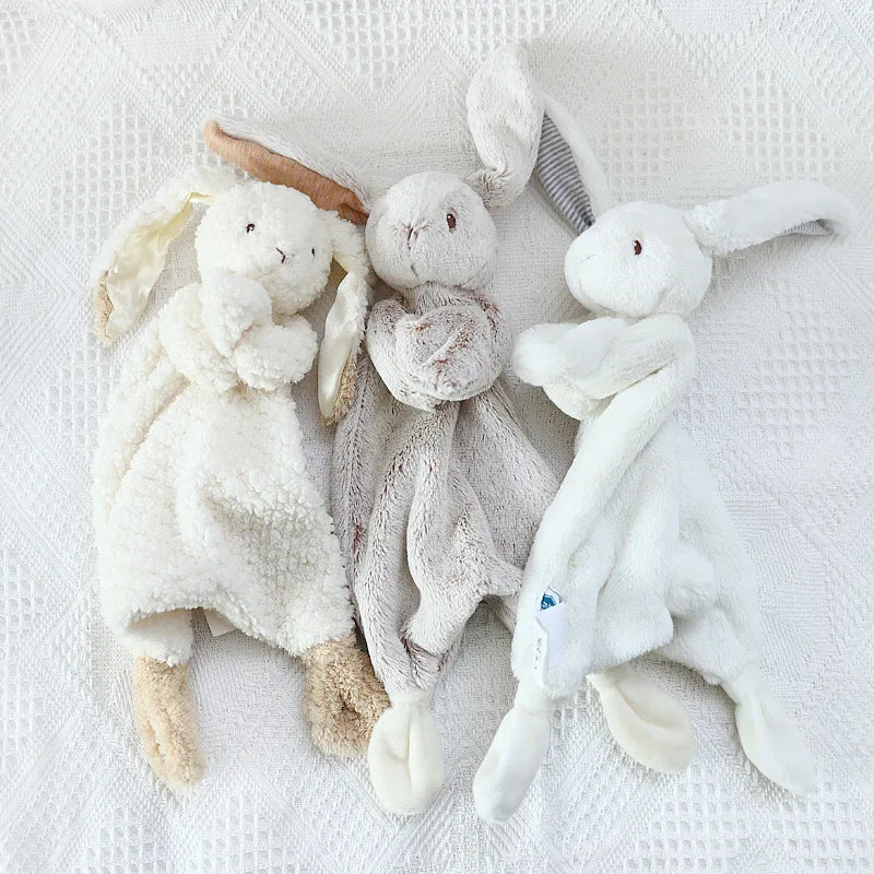 Baby Security Blanket Cartoon Bunny Rabbit Plush Toys Appease Towel Newborn Blankie