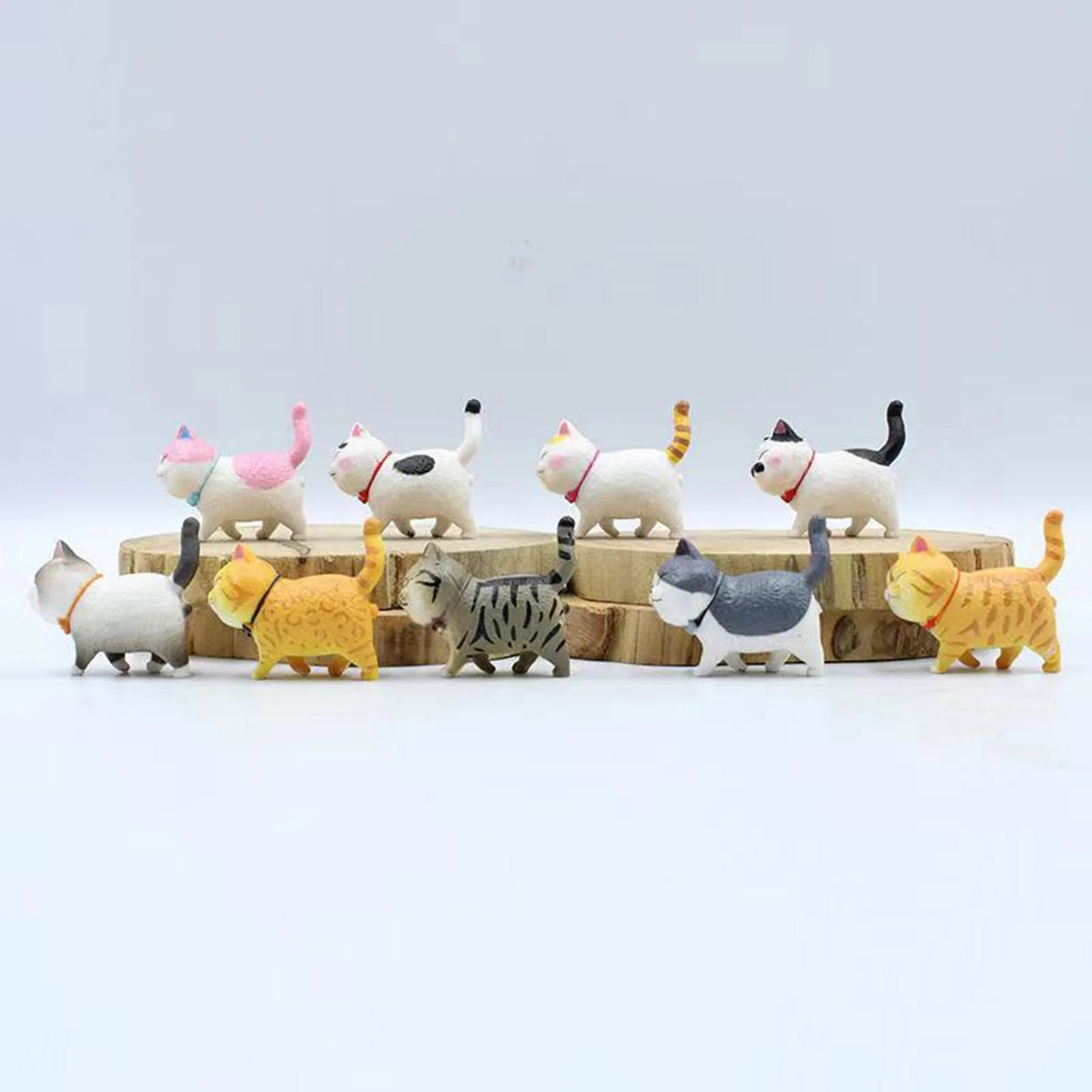 1 Piece Cute Cat Ornaments Bell Cat Animal Fairy Garden Figurines Accessories Home Decoration Desktop Model Birthday Gift