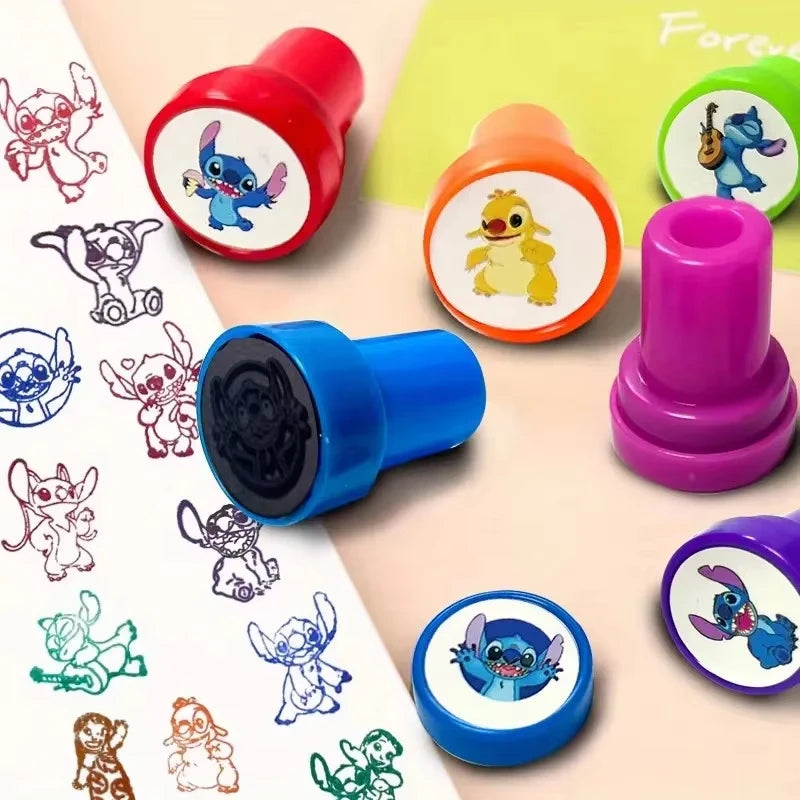 12PCS Cartoon Stitch Seal Gift Stitch Cartoon Pattern Seal Christmas Gift