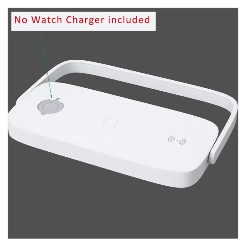 4 In 1 Fast Wireless Charger Stand Led Night Light Bedroom Lamp Phone Charging Station Dock For iPhone iWatch 2-10 SE Airpods *