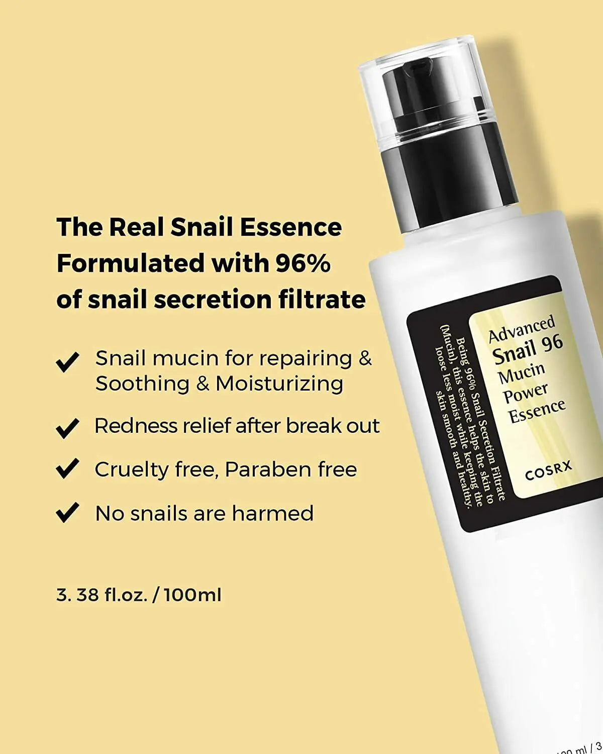 COSRX Advanced Snail 96 Mucin Power Essence 100ml Face Care Cream Moisturizing Original Korea Cosmetic