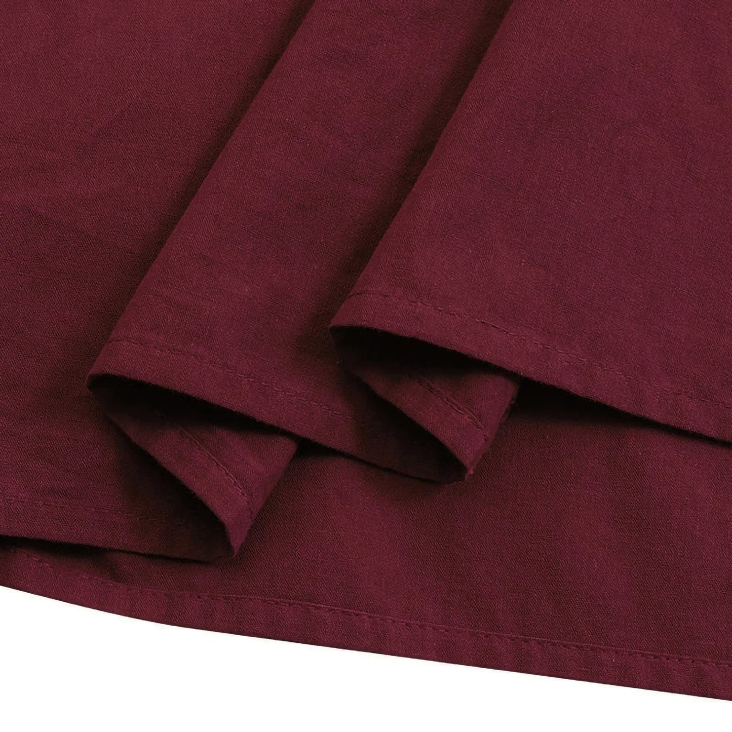 Women´s Casual Long Skirts Solid Color Pleated Big Hem Elastic Waist Loose Fit Skirts Simple Style Bottoms
