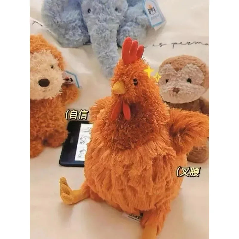 Jellycat Plush Chicken Pillow Stuffed Soft Cartoon CecileChien Furry Animal Kawaii Plush Collection Funny Toy Gift for Children