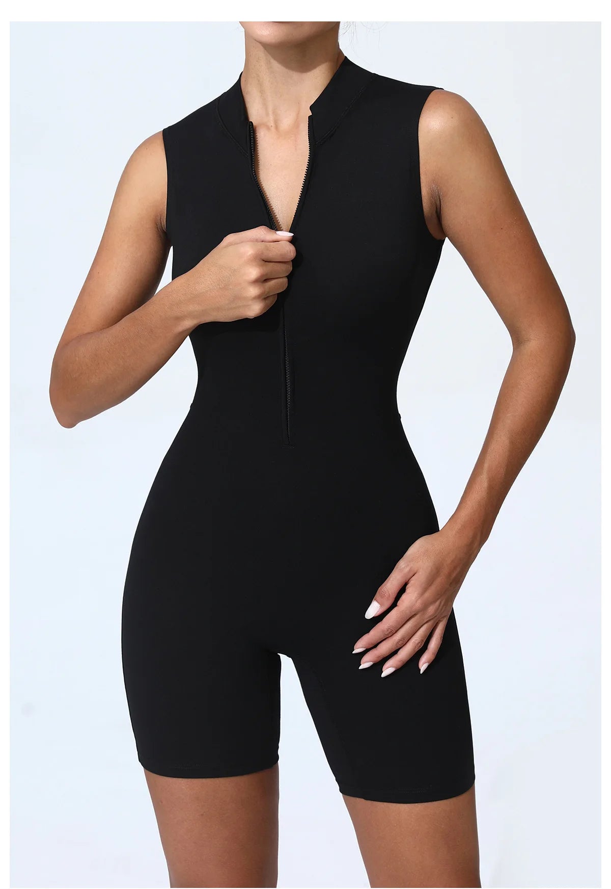 Zipper Yoga Jumpsuit Fitness Sports Overalls Gym Clothing Set Yoga Wear Pilates Workout Clothes Women Outfit push-up Activewear