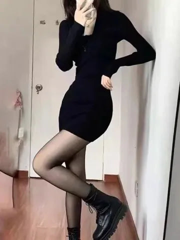 temperament Spicy Girl Dress plus size Women's Bag Hip Tight Sexy Autumn/spring Long Sleeves 2024 New Dresses trendy clothes 8UT
