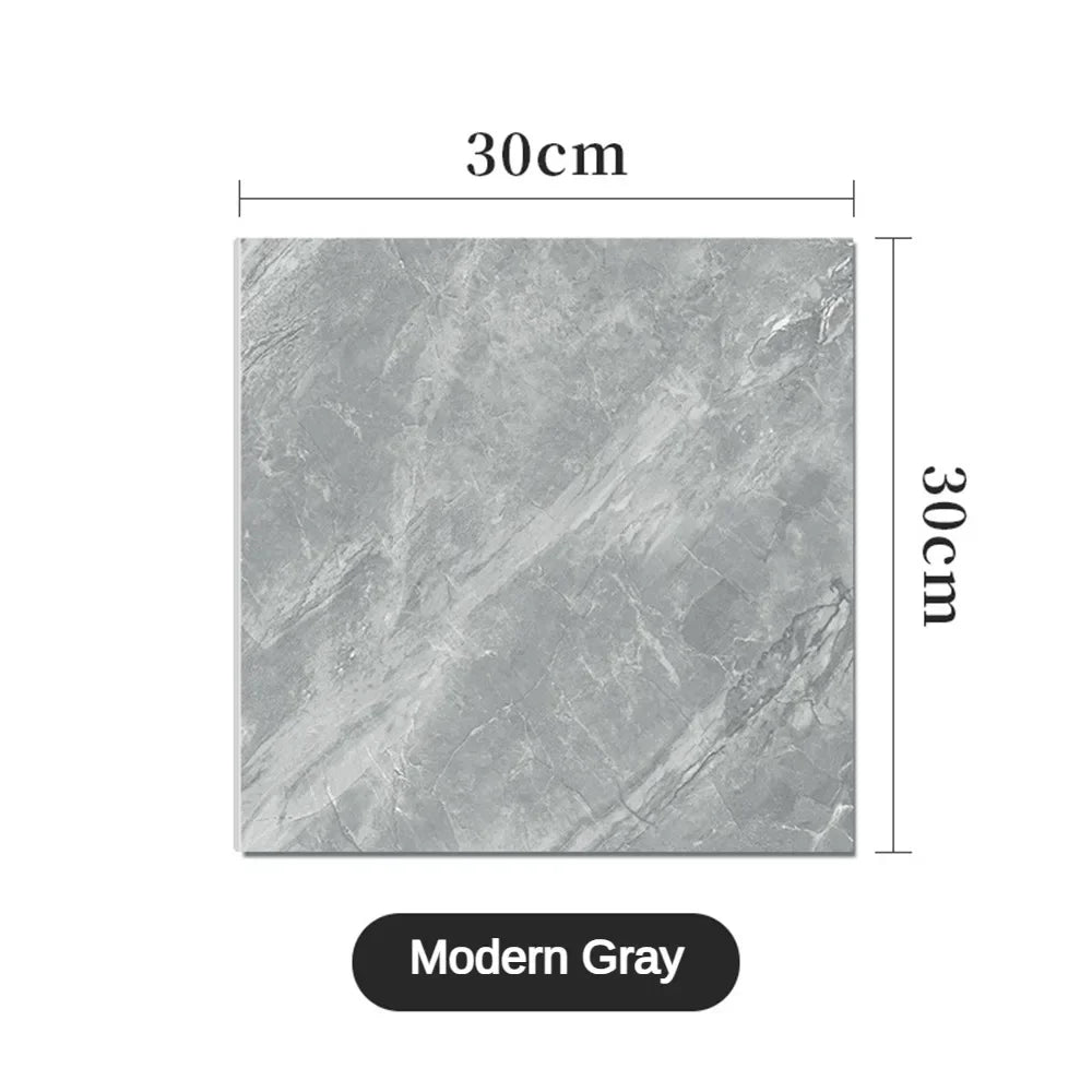 10/30/50PCS Thickened Self-adhesive Decor Wall Sticker Marble Tile Floor Sticker PVC Waterproof Toilet Kitchen Home Floor