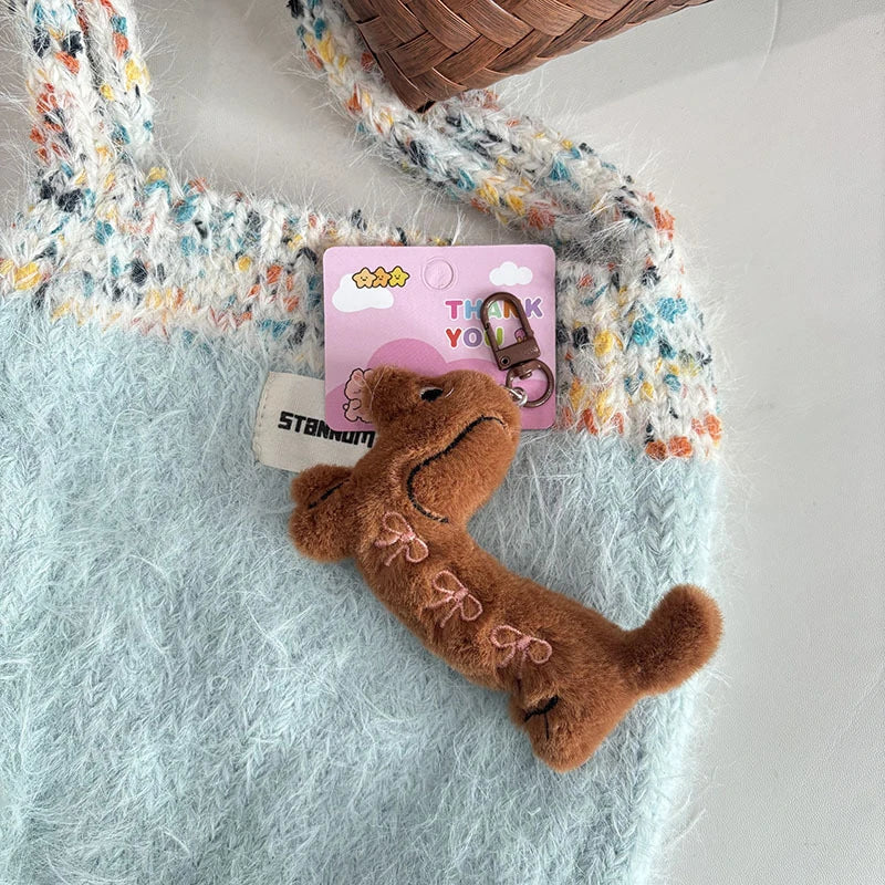 Kawaii Dog Dachshund Plush Keychain Cartoon Puppy Stuffed Keyring Cute Key Holder Pendant Bag Hanging Decoration Couple Gift