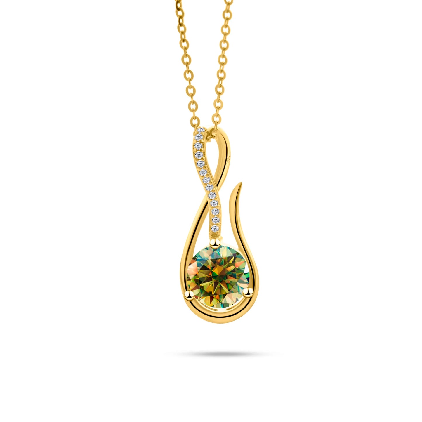 925 Sterling Silver Necklace 2CT D Color Moissanite Music Symbol Necklace Women's Anniversary Fine Jewelry mama Necklace