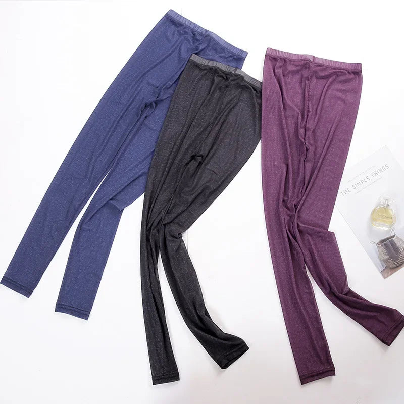 Women's Ice Silk Mesh Underwear Ultra-thin High-waisted Elastic Single Mesh Pants New Summer Style Leggings