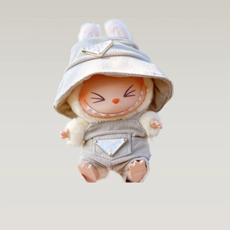 17cm Mini Plush Doll Clothing Korean Kpop Exo Labubu I II Idol Doll Sitting Party Work Pants Clothing Accessories Gifts