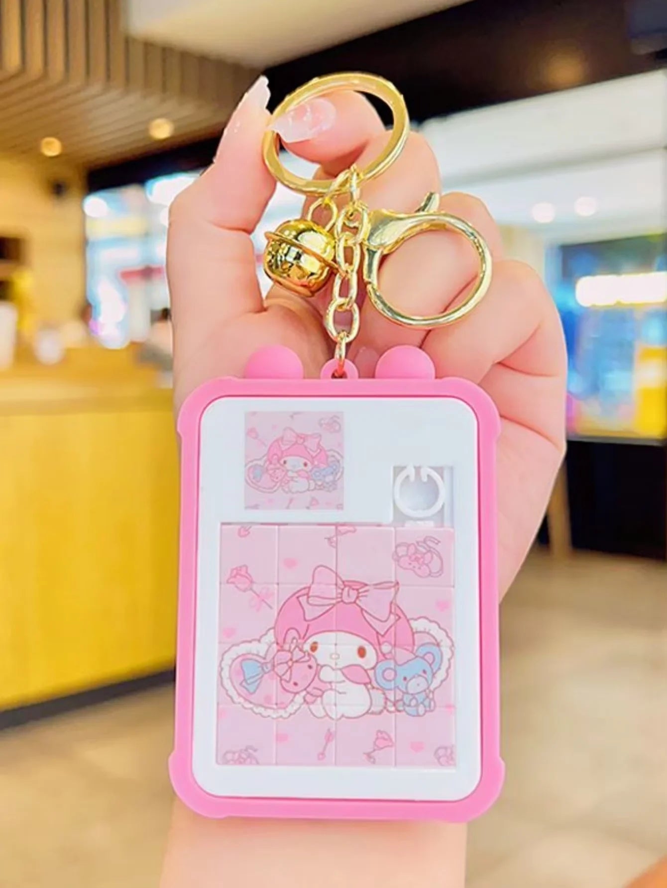 1Pc Adorable Cartoon Kuromi Hello Kitty Keychain - Y2K Style PVC with Cute Design for Women- Schoolbag Decor Accessory