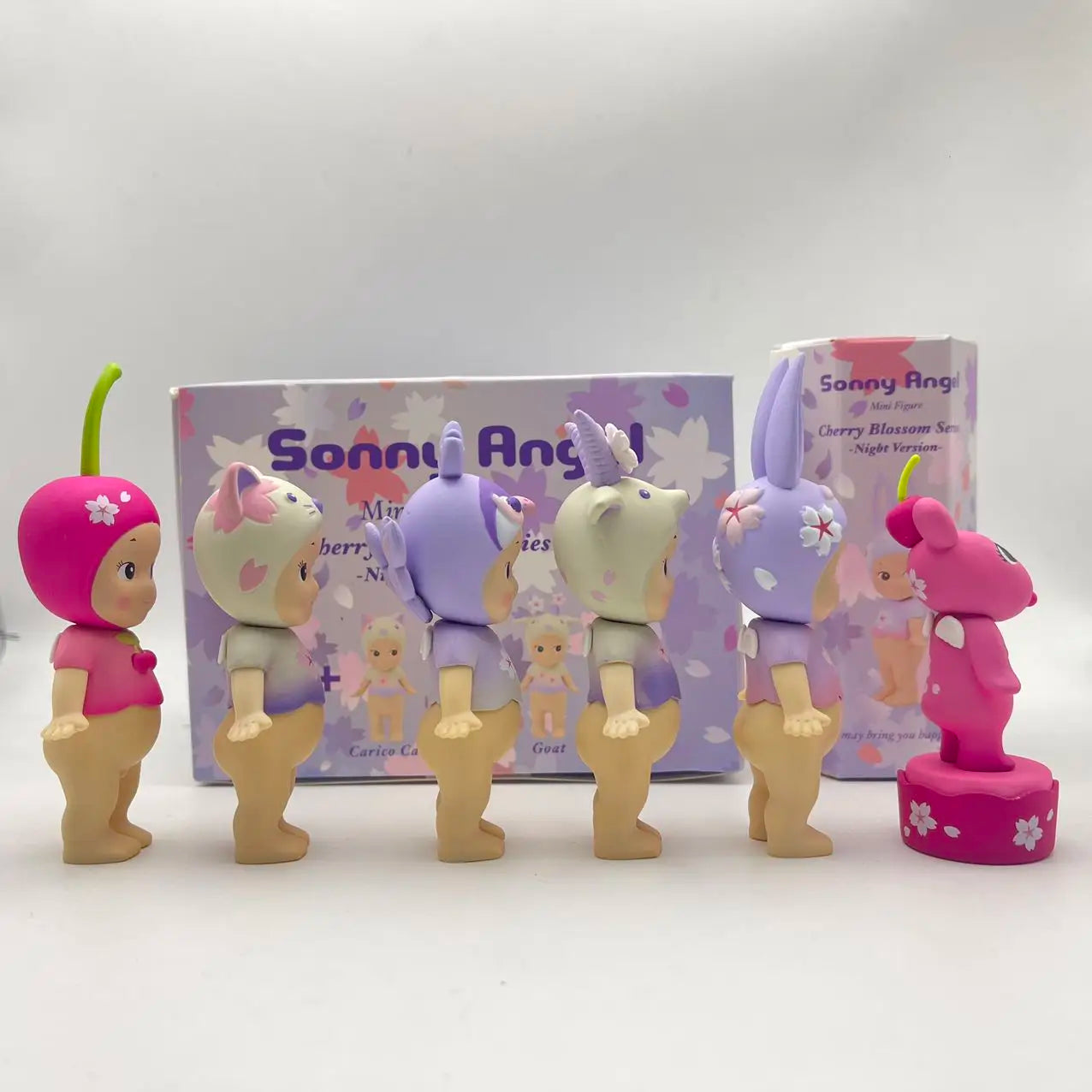 New Sonny Angel Blind Box Mini Figure Cherry Blossom Series Night Version Rabbit Surprise Tideplay Fans Toy Cure Doll Lucky Gift