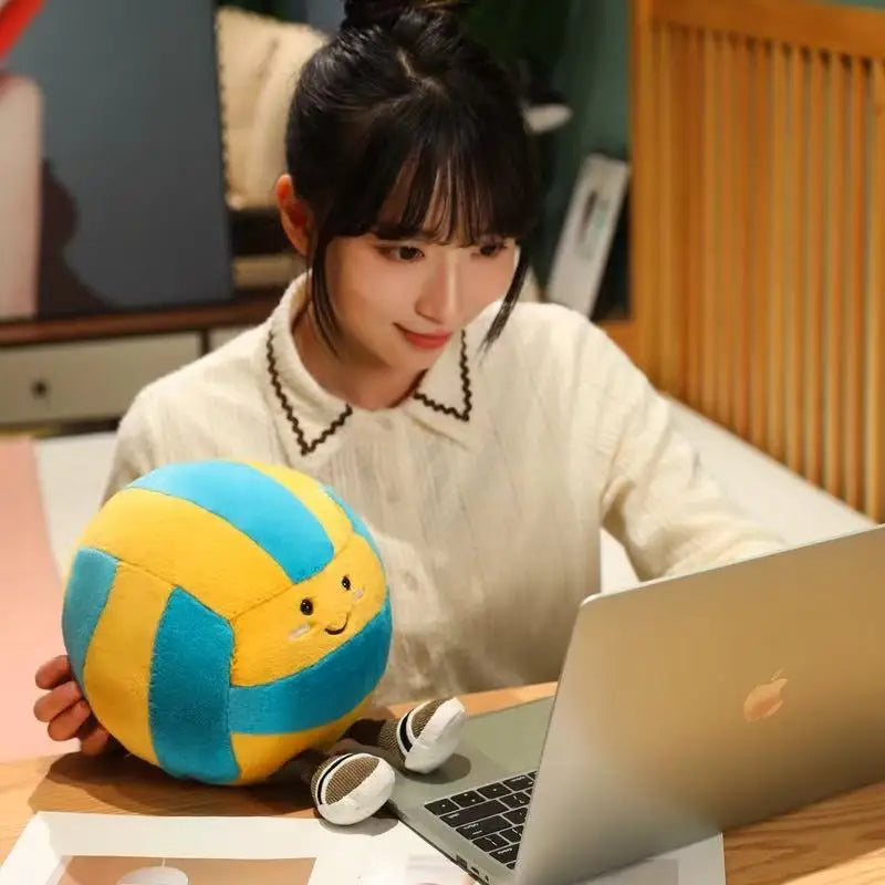 Jellycat New Volleyball Doll Plush Toy Handmade Doll Cartoon Anime Cute Pillow Cushion Home Children's Birthday Gift Doll