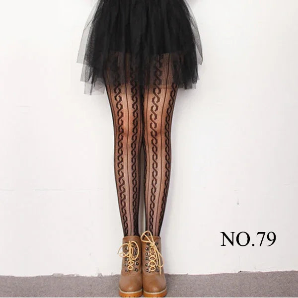 Woman Girls Gothic Cartoon Fishnet Stockings Snake Kuromies Skull Socks Mesh Tights Panties Lolita Plus Size Pantyhose Leggings