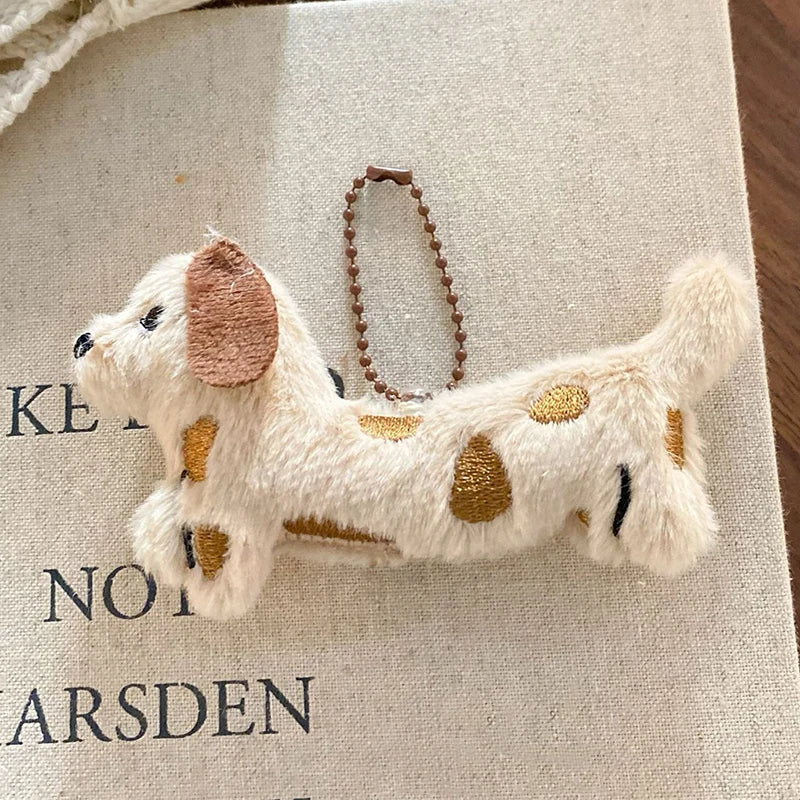 Kawaii Dog Dachshund Plush Keychain Cartoon Puppy Stuffed Keyring Cute Key Holder Pendant Bag Hanging Decoration Couple Gift