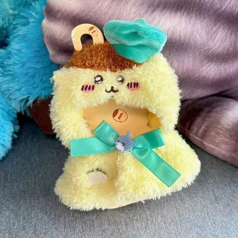 JIYI ChIkawas Cute Little Eight Usaki Flying Squirrel Chestnut Head Pendant Baby Clothes 12cm Doll Cross-dressing Doll Clothes