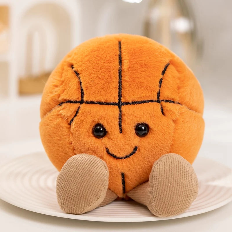 10cm Cute Basketball Football Tennis Baseball Billiards Plush Toys Soft Stuffed Balls Pillow Players Souvenir Birthday Gift