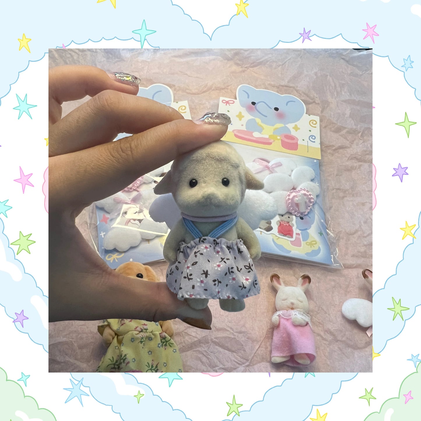 Calico Critters Clothes Anime Figure Doll Mini Accessory Angel wings Doll Clothes Accessory
