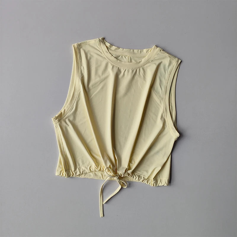Yoga Suit, Women's Summer Thin Breathable Loose Sports Vest T-shirt Running Training High-end Feeling Temperament Fitness Suit