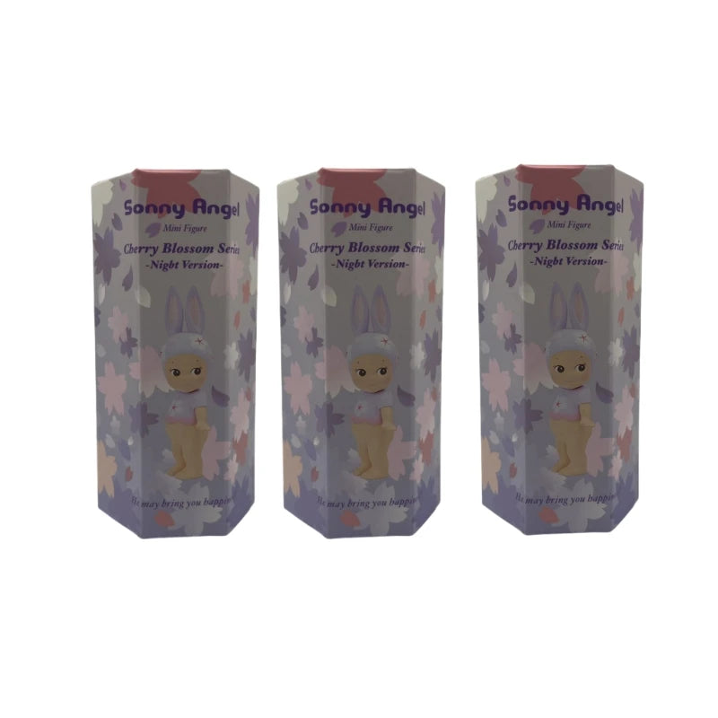 New Sonny Angel Blind Box Mini Figure Cherry Blossom Series Night Version Rabbit Surprise Tideplay Fans Toy Cure Doll Lucky Gift