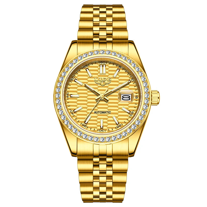 LIGE 2025 New Automatic Watches For Men Business Fashion Mechanical Mens Watch Waterproof Luminous Tourbillon Wristwatch Reloj
