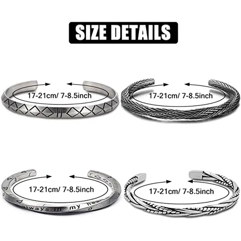 2024 New Simple Twisted Stainless Steel Open Bangles for Men Women Delicate Silver Color Cuff Bracelet Fashion Party Jewelry