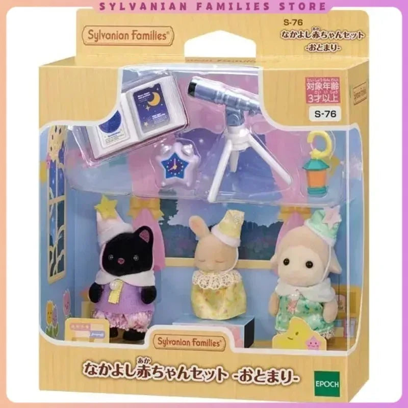 ternurines Sylvanian Families Anime Figures Family Set Doll Toy Baby Doll Collectible Room Ornaments Decor Figure Kid Gift