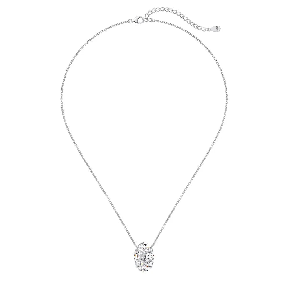 Oval Cut 1-4CT D Color Moissanite Necklace for Women S925 Sterling Silver Wedding Diamond Pandant Neck Chain Party Gifts Jewelry