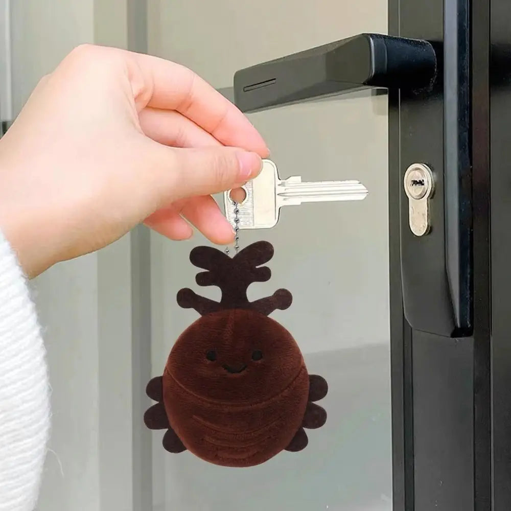 Creative Insect Series Animal Keychain Plush Doll Cartoon Key Pendant Toy Hanging Decoration Car Key Ring