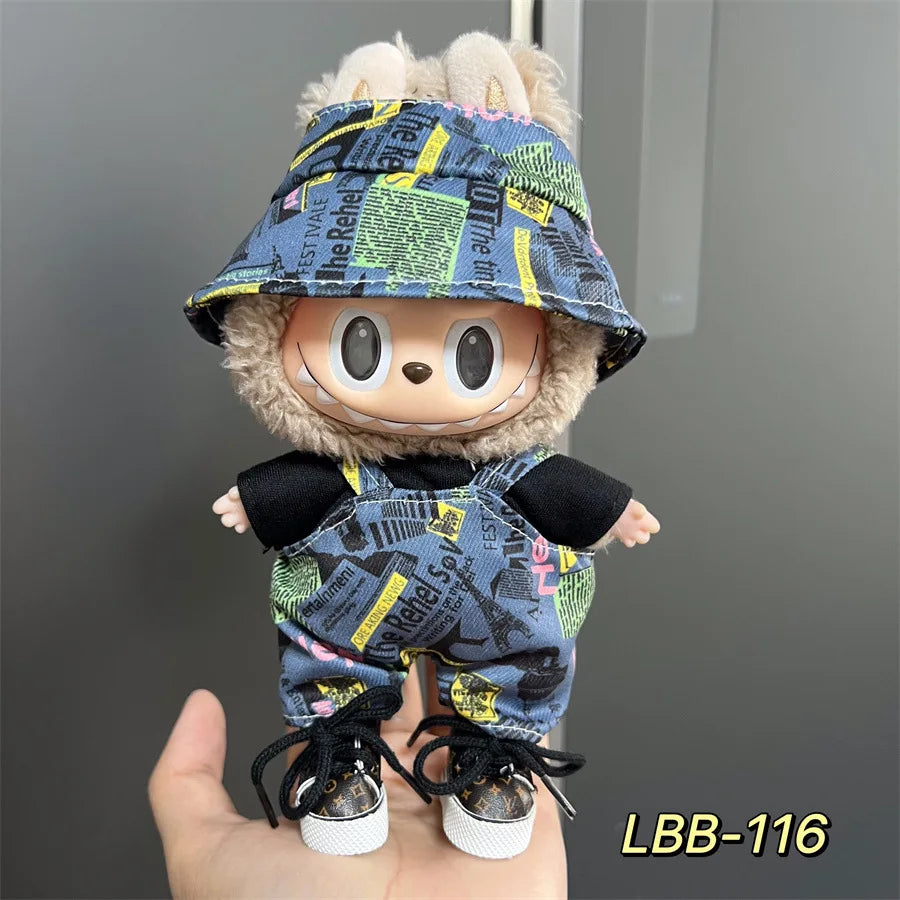 V1 V2 V3 NEW Mini Doll'S Clothes Outfit Accessories for Korea Kpop Exo 17cm Labubu Idol Cool Handsome Clothing Gift
