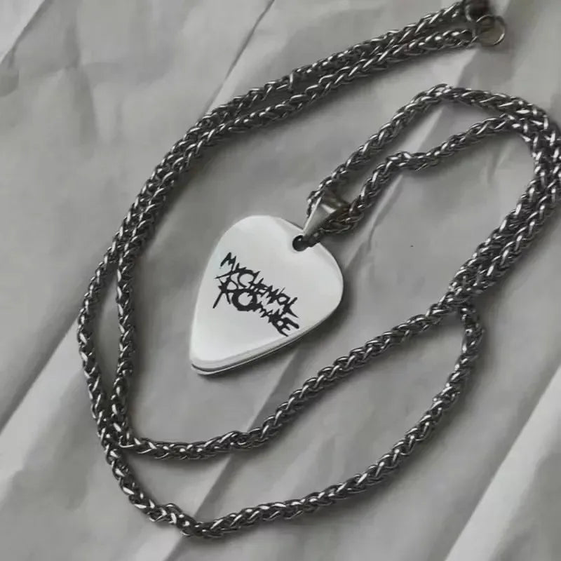 Rock Band My Chemical Romance Necklaces Cosplay MCR Stainless Steel Pendant Necklace Fashion Geometric Jewelry Gifts