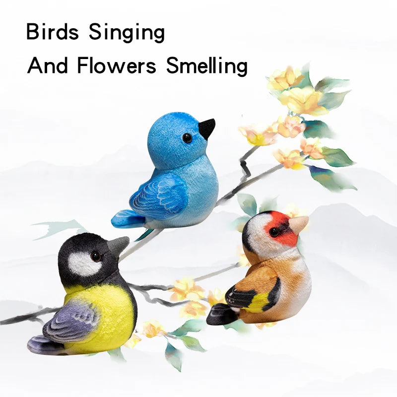 Creative Plush Tree House and Bird Doll Toys Simulation Stump Stuffed Cute Animal Doll Home Office Decor Funny Gift for Girls
