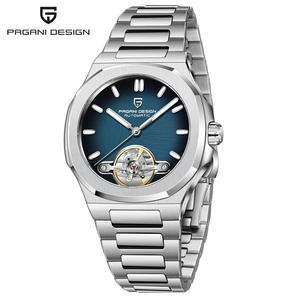 PAGANI DESIGN Tourbillon Men's Watches Mechanical Wristwatches Luxury Automatic Watch Man Luminous AR Sapphire Mirror Men Gift