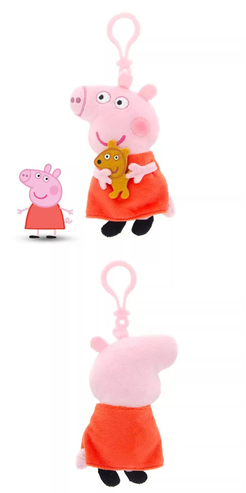 Genuine Peppa Pig George Stuffed Plush Toys High Quality Keyring Hot Cartoon Animal Keychain Doll Pendant Kids Christmas Gifts