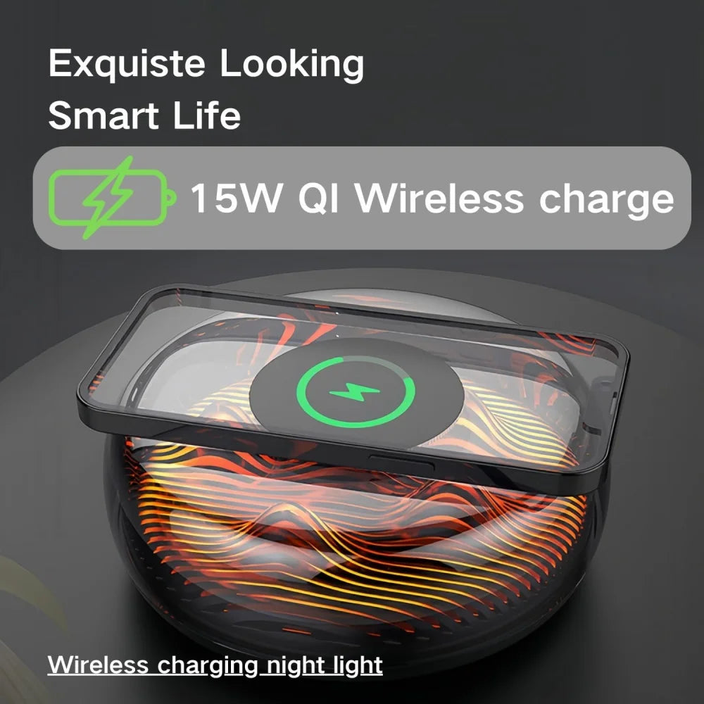 15W High Quality 2-in-1 Fast Wireless Charger Touch Control LED Bedside Lamp Desk Light for iPhone Huawei Samsung Xiaomi
